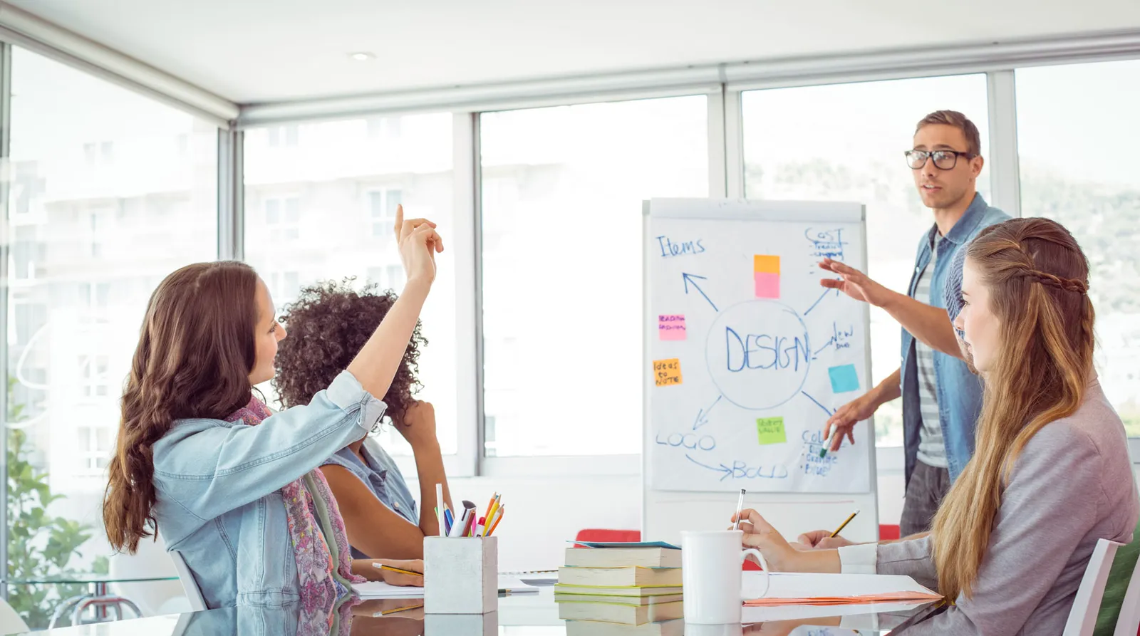Design team collaborating on a UX project