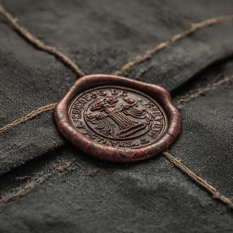 Wax seal illustration representing confidentiality